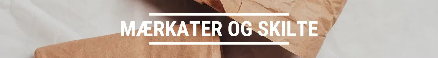 mærkater og skilte banner