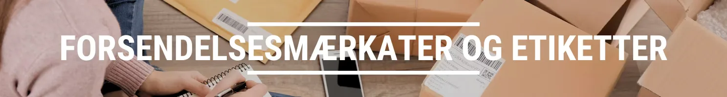 forsendelsesmærkater og etiketter banner