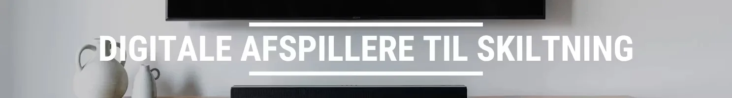 Digitale afspillere til skiltning banner