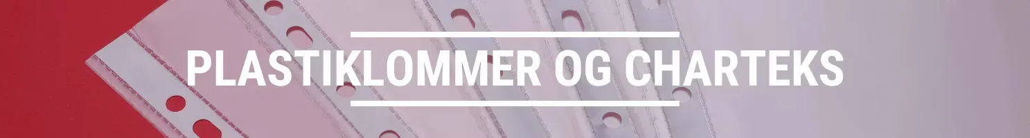 Banner til PLASTIKLOMMER og charteks