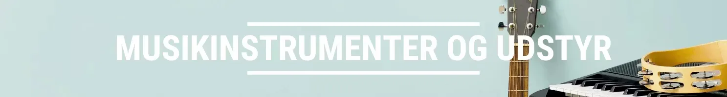 musikinstrumenter og udstyr banner