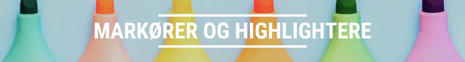 markører og highligter banner