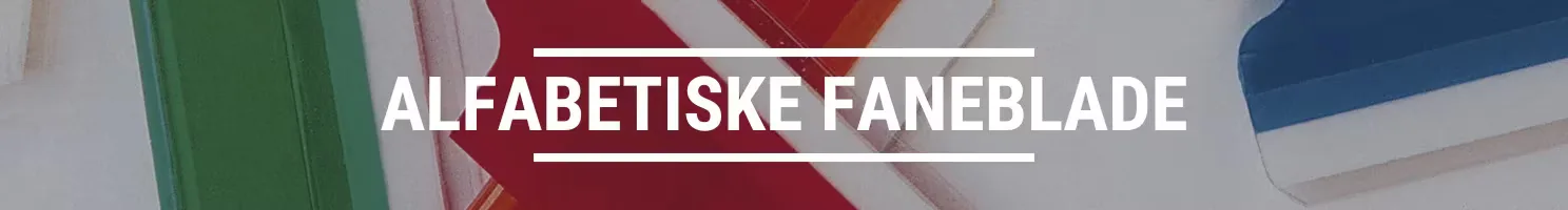 BANNER TIL ALFABETISKE FANEBLADE