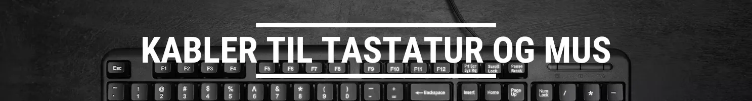 Kabler til tastatur og mus banner.