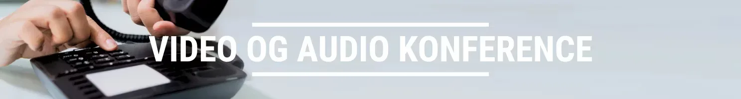 Video og audio konference banner