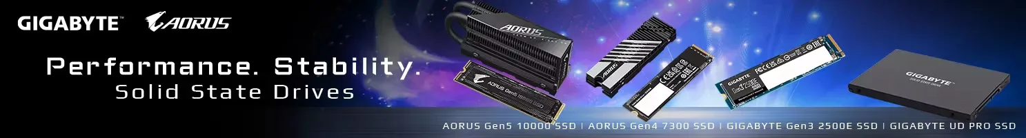 Gigabyte SSD banner.