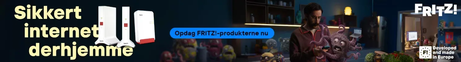 Se udvalget af FRITZ! netværksprodukter til hjemmet hos Føniks Computer