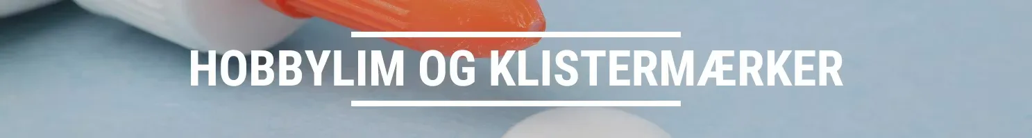 bANNER TIL HOBBYLIM OG KLISTERMÆRKER