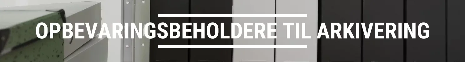 Banner til opbevaringsbeholder til arkivering