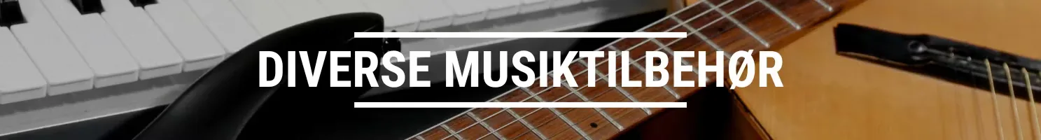 Diverse musiktilbehør banner