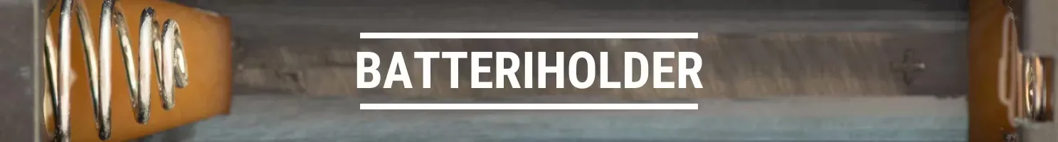 Batteriholder banner.