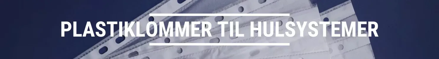 BANNER TIL PLASTIKLOMMER TIL HULSYSTEMER
