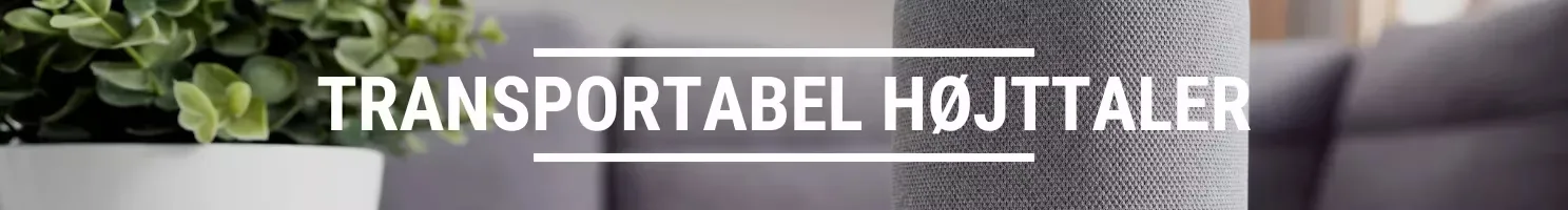 Transportabel højttaler banner