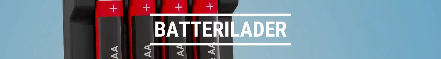 Batterilader banner.