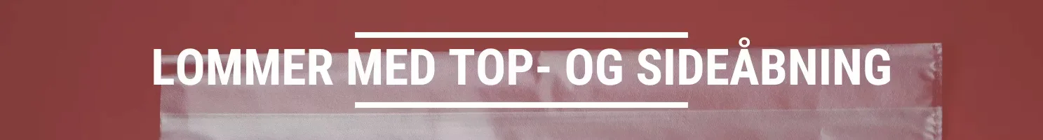 BANNER TIL LOMMER MED TOP- OG SIDEÅBNING