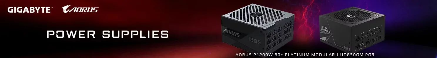 Gigabyte strømforsyning banner.