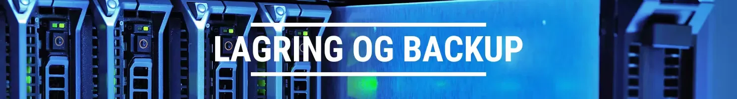 Lagring og backup banner.