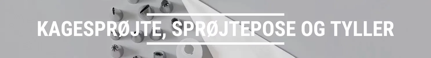 KAGESPRØJTE, SPRØJTEPOSE OG TYLLER