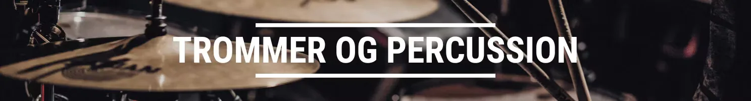 Trommer og percussion banner