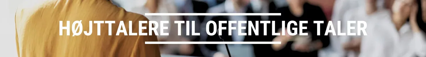 Højttalere til offentlige taler banner