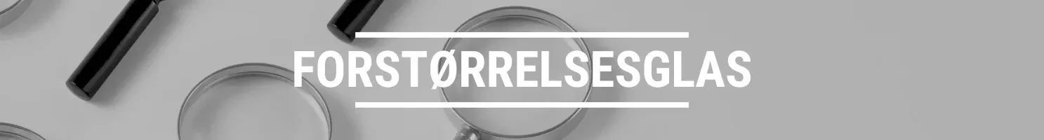 Forstørrelsesglas banner
