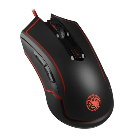 Lexip HBO Game of Thrones - Targaryen Mus - Gaming - 4800 DPI - RF Wireless + USB Type-C