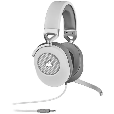 Corsair HS65 SURROUND Headset - Ledningsført - Supraaural - Hvid - 282 g