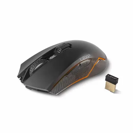 Lexip AR18 Mus - Gaming - 4800 DPI - RF Wireless + USB Type-A - Sort