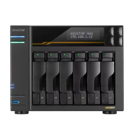 Asustor LOCKERSTOR 6 Gen3 (AS6806T) NAS-server - 6x drev - Ingen - 0, 1, 5, 6