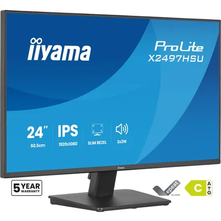 iiyama ProLite X2497HSU-B1 Skærm – 23.8″ – IPS – Full HD fra Føniks Computer