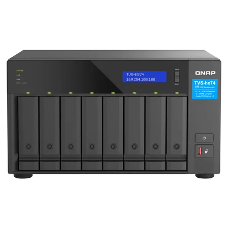 Qnap TVS-h874 NAS-server - 8x drev - 0 TB - Ingen - 0, 1, 5, 6, 10, 50, 60, JBOD - Tower